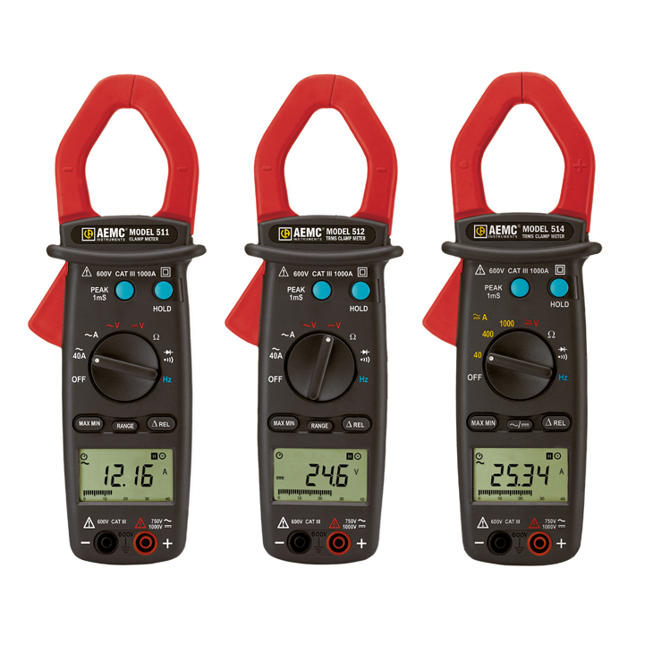 514 Clamp-on Meter (AC/DC, TRMS, 1000AAC/DC, 750VAC/1000VDC, Hz, Ohms, Continuity)